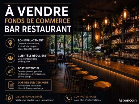 bar restaurant 100m2 lille