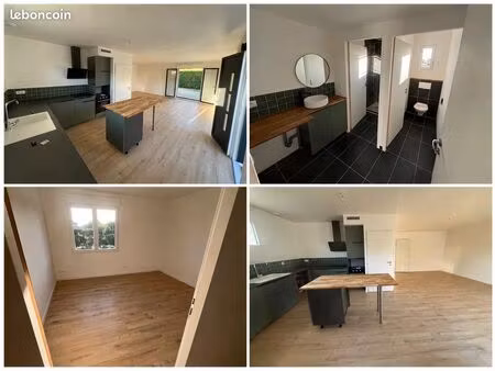 maison individuelle t4 de plain-pied – 87 m² – entièrement rénovée – jardin  terrasse bois