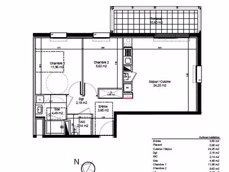 à louer – appartement t3 neuf – chartres