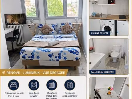 studio meublé rénové 21 m² – métro – prêt à vivre – 599 cc