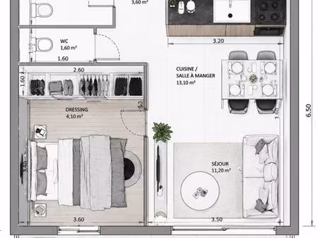 appartement t2 à louer