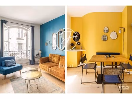 paris 18e - rue constance - appartement - 2 pièces - 46 08m² carrez - 1 chambre