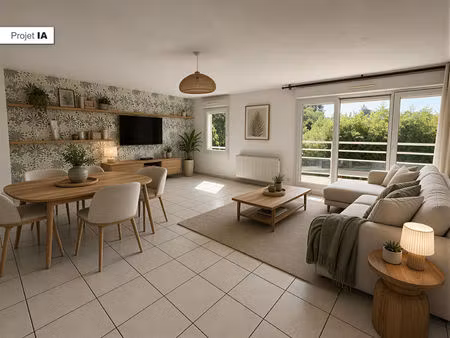 orvault t3 de 67m² avec terrasse box et place de stationnement