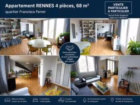 vente appartement 4 pièces à rennes (35000) : à vendre 4 pièces / 68m² rennes