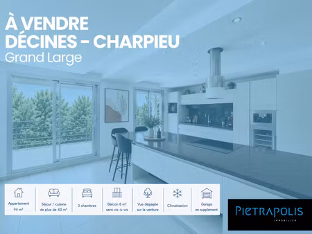 décines – t4 de 94 m² – 3 chambres – balcon – garage e