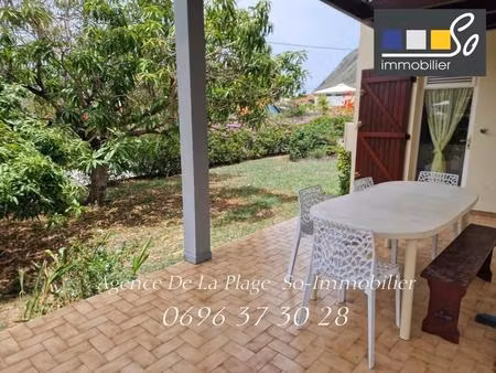 a louer belle villa individuelle 3ch. a pied de la plage le diamant martinique