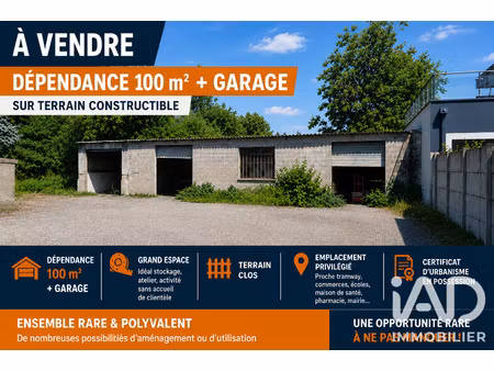 vente garage 120 m²