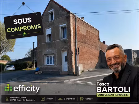 vente maison 4 pièces 107 m² à bruay-la-buissiere (62700)  103 000 €