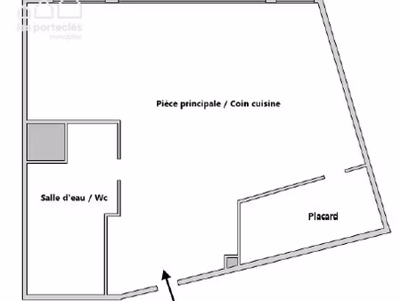 studio en tb état - dans résidence avec parc & jardins
