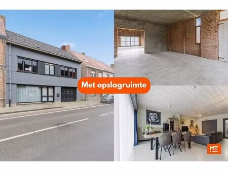 bijzonder ruime woning met atelier in het centrum zonnebeke