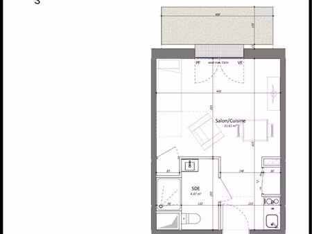 studio neuf 26 m² + terrasse 6 m² – full équipé
