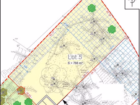 vente terrain  788.00m²  saint