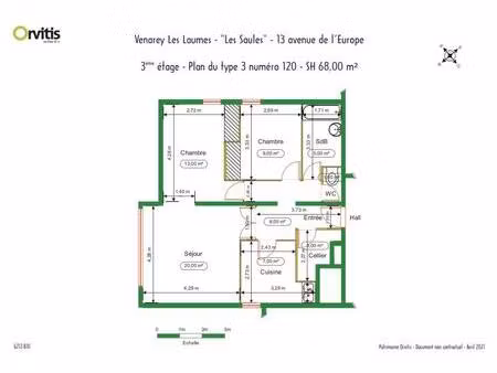 à louer - appartement t3 à venarey-les-laumes