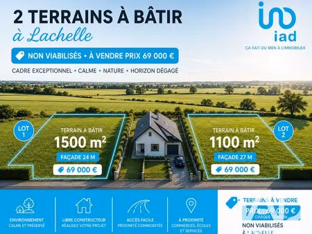 terrain à bâtir à lachelle (60190)