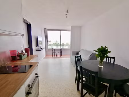 carnon  magnifique t2 meublé  rénové vue mer disponible de s