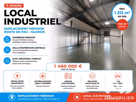 vente commerce 1337 m² oloron-sainte-marie (64400)