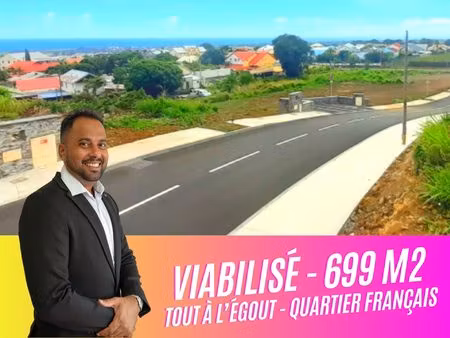 terrain à bâtir 699 m² – vue mer  viabilisé – quartier f