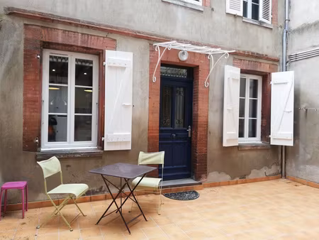 chartreuse meublee t2 bis rue de la colombette avec cour..