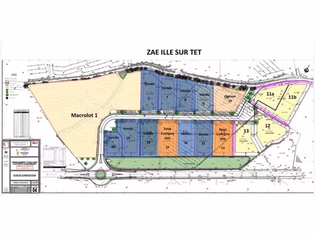 vente terrain 1875 m² à ille-sur-têt (66130)  165 502 €