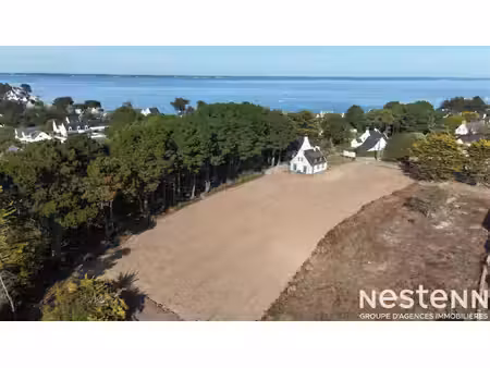 saint-pierre-quiberon - terrain viabilisé côté baie de 408 m² à vendre à 300 mètres de la 