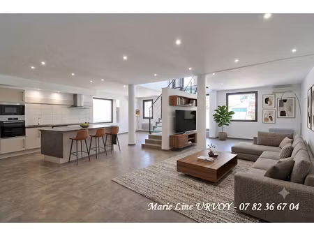 appartement contemporain style loft en duplex 160 m² - pièce de vie 80m² - 3 chambres - ja