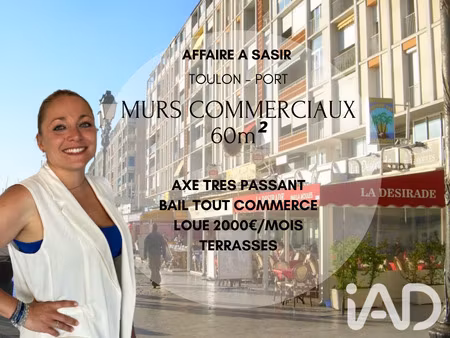 vente boutique/local commercial 60 m²