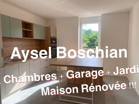 maison 86m2 -renovee -jardin- garage 2 voitures