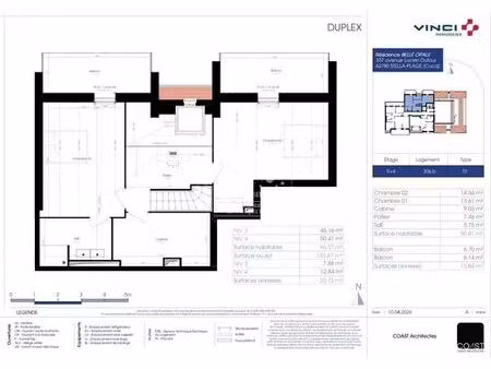 duplex de 3 pièces de luxe en vente stella-plage  france