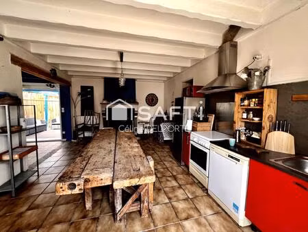 maison 3 pièces avec grange et jardin