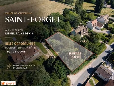 terrain à bâtir - 1000 m2 - vallée de chevreuse