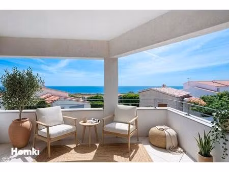 carro – maison mitoyenne d’un côté avec terrasse de 19 m2 et vue mer panoramique