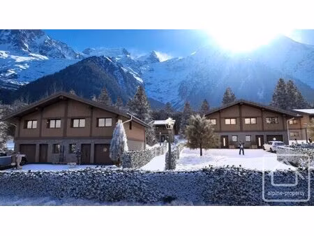 nouveau demi-chalet de 3 chambres avec vue sur le mont-blanc  garage  jardin  à proximité.