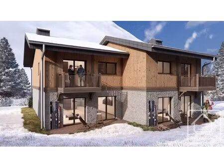 nouveau demi-chalet de 3 chambres avec vue sur le mont-blanc  garage  jardin  à proximité.