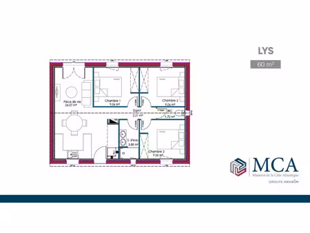vente maison 4 pièces 60 m² breuillet (17920)