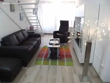 magnifique f2 duplex meublé  50m2  immeuble bourgeois sécurisé  gare de châteaucreux