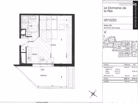 beau et grand studio de 35m² à draguignan