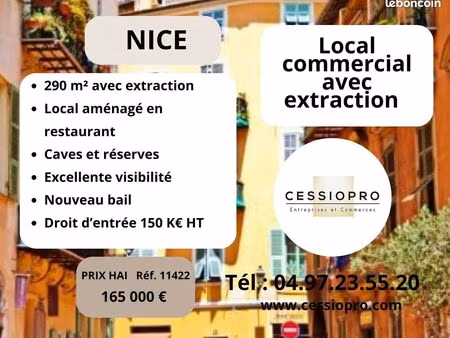 local commercial 290 m² nice