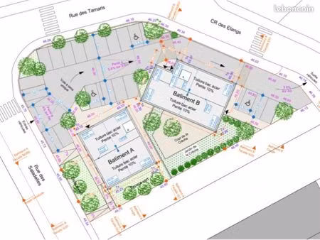 terrain commercial + projet ( permis purgé ) – zac des etangs
