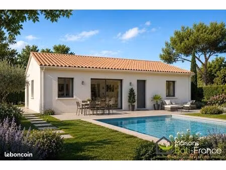 maison neuve de plain-pied de 86 m² avec terrain viabilisé de 376 m² à fontvieille (13990)