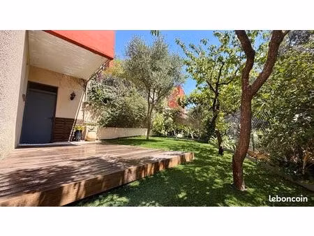 nice ouest – parc corniche fleurie | magnifique 2 pièces avec terrasse et jardin privatif 
