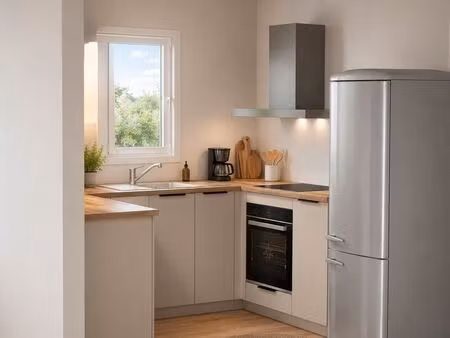 t2 meublé neuf 44.73 m² + terrasse de 15 65 m² – résidence le clos des marronniers – orais