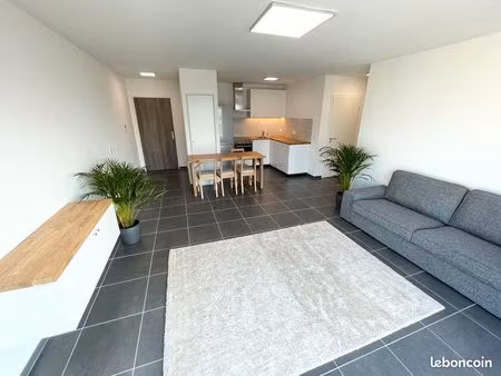 apartment t2 in saint-genis (fr)  52 sqm  recent  fully furnished with balcony and great v