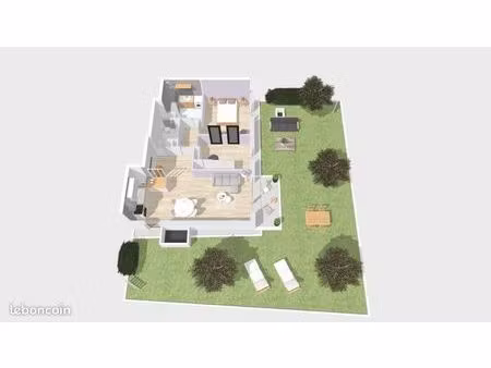 t3 de 57 m² avec grand jardin – oullins-pierre-bénite