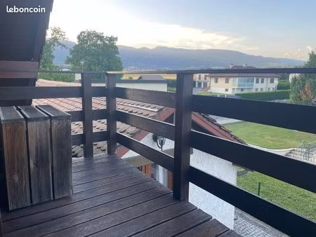 appartement t2 meublé – terrasse + vue + parking – frontière suisse