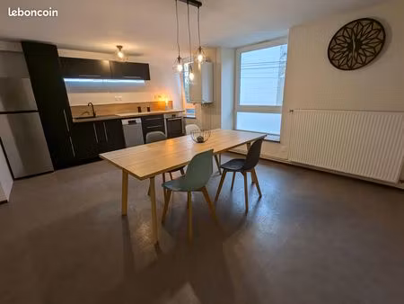 loue en meublé bel appart lumineux t3 duplex avec terasse de 80m2 centre ville refait a ne