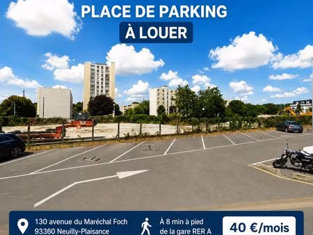 place de parking extérieure à louer – neuilly-plaisance – 55 /mois