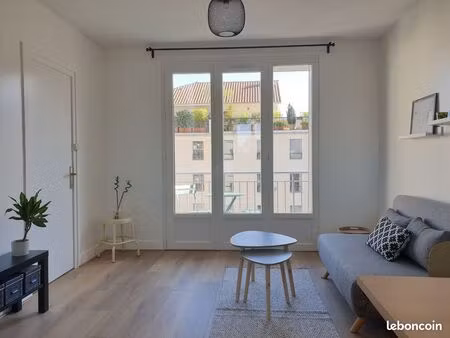 t2 meublé lumineux avec balcon – sans-souci / transports – chauffage inclus