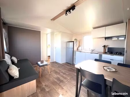 vends terrain + mobilhome neuf