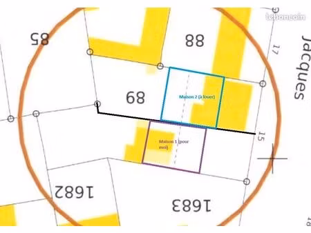 a vendre terrain 220m2