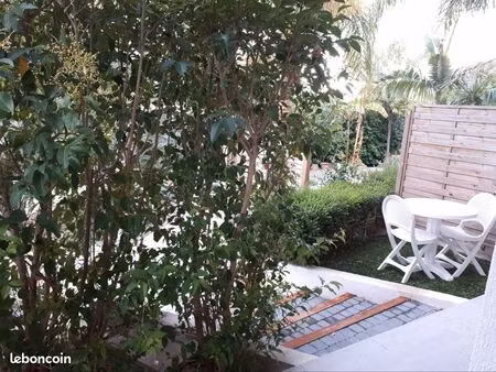 location t2 meublé 33m2 rez de jardin